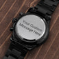 Personalized Engraved Chronograph Watch -- Stainless Steel
