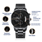 Personalized Engraved Chronograph Watch -- Stainless Steel