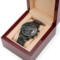 Personalized Engraved Chronograph Watch -- Stainless Steel