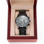 Personalized Engraved Chronograph Watch -- Stainless Steel