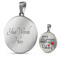 "Precious Rubies" Round Pendant