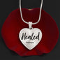 "Healed" Heart Shaped Pendant - Psalm 30:2