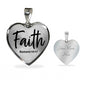 "Faith" Heart Shaped Pendant - Romans 10:17