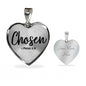 "Chosen" 1 Peter 2:9 Heart Shaped Pendant