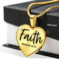 "Faith" Heart Shaped Pendant - Romans 10:17