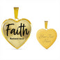 "Faith" Heart Shaped Pendant - Romans 10:17