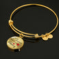 "Precious Rubies" Round Charm Bracelet