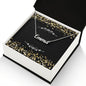Customized Name Necklace with Gold Sparkle Message Card