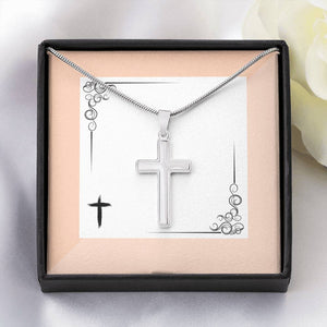 "At the Cross" 14k Gold Finish Cross with Gift Box
