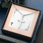 "At the Cross" 14k Gold Finish Cross with Gift Box