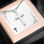 "At the Cross" 14k Gold Finish Cross with Gift Box