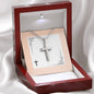 "At the Cross" 14k Gold Finish Cross with Gift Box