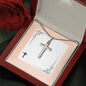 "At the Cross" 14k Gold Finish Cross with Gift Box