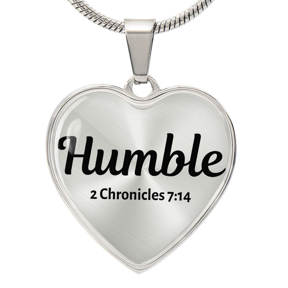 "Humble" 2 Chronicles 7:14 Scripture Necklace Pendant - Christian Jewelry