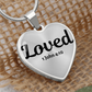1 John 4:10 Scripture Necklace Pendant "Loved" - Christian Jewelry