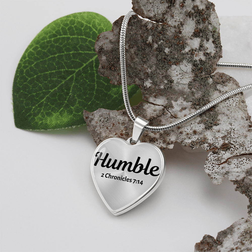 "Humble" 2 Chronicles 7:14 Scripture Necklace Pendant - Christian Jewelry
