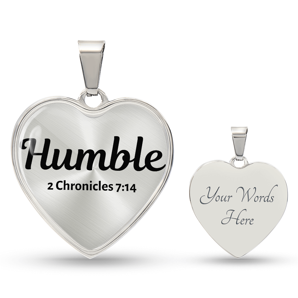 "Humble" 2 Chronicles 7:14 Scripture Necklace Pendant - Christian Jewelry