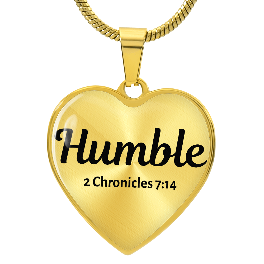 "Humble" 2 Chronicles 7:14 Scripture Necklace Pendant - Christian Jewelry