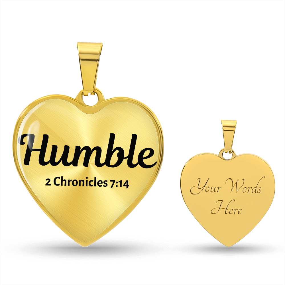 "Humble" 2 Chronicles 7:14 Scripture Necklace Pendant - Christian Jewelry