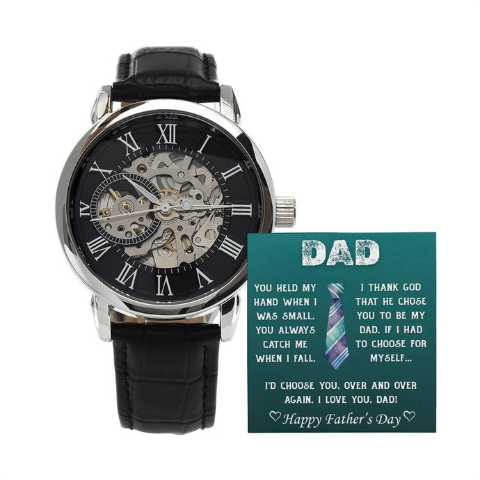 Openwork Watch - Father's Day Gift to Dad - Christian Message Card