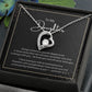 To My Daughter - 14k White Gold Forever Love Pendant with Message Card