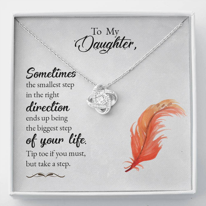 Take The Step Daughter Bow Pendant