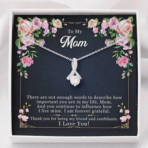 Captivating Beauty Pendant with message for Mom