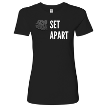 Set Apart Women's Fitted Tee - White font